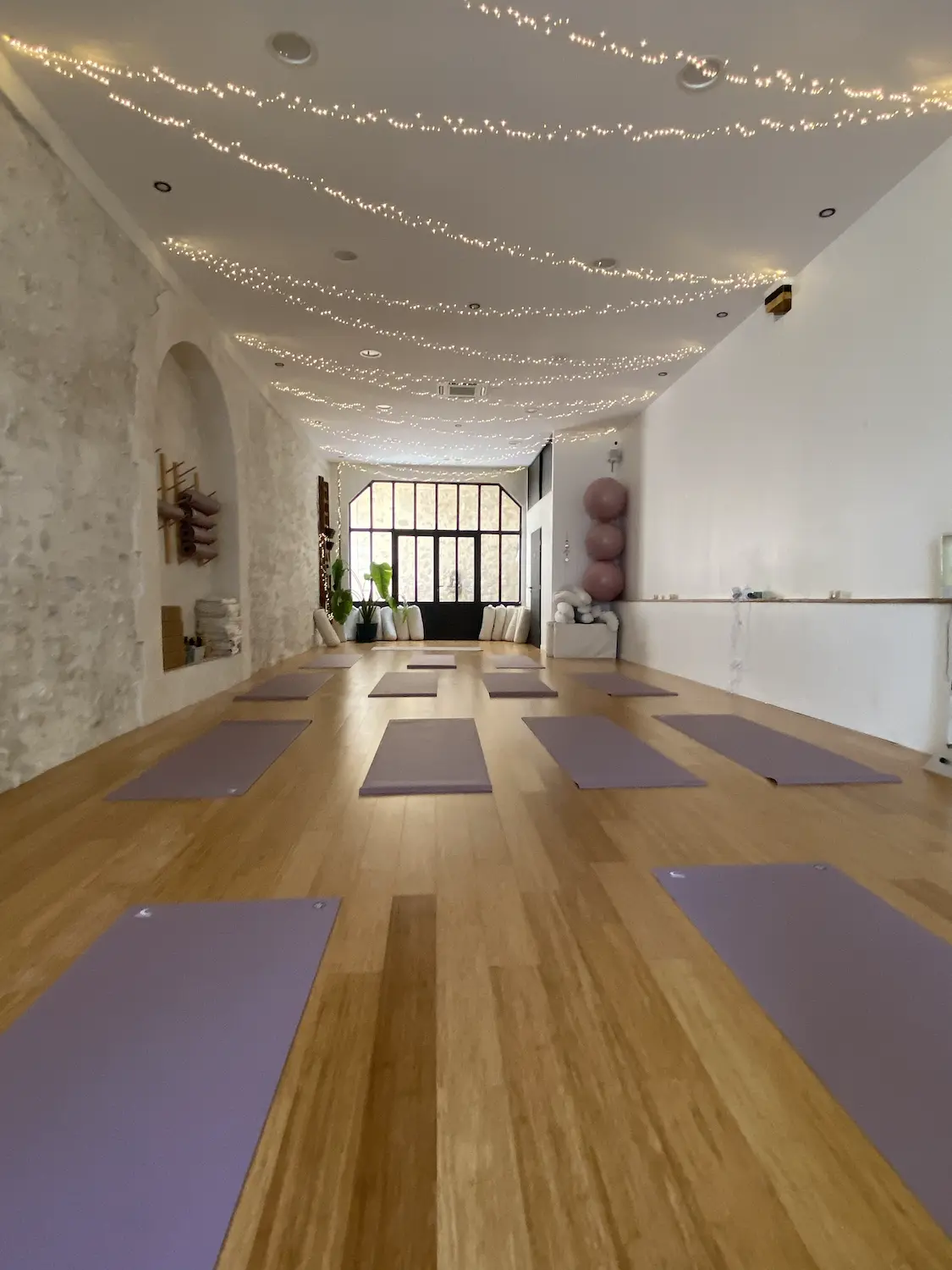 Salle de pratique du yoga