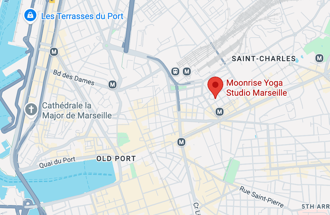 Localisation du studio de yoga à Marseille